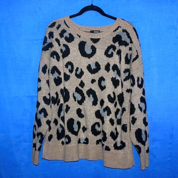A.N.A. A New Approach Leopard Print Sweater PXXL - Picture 5 of 7